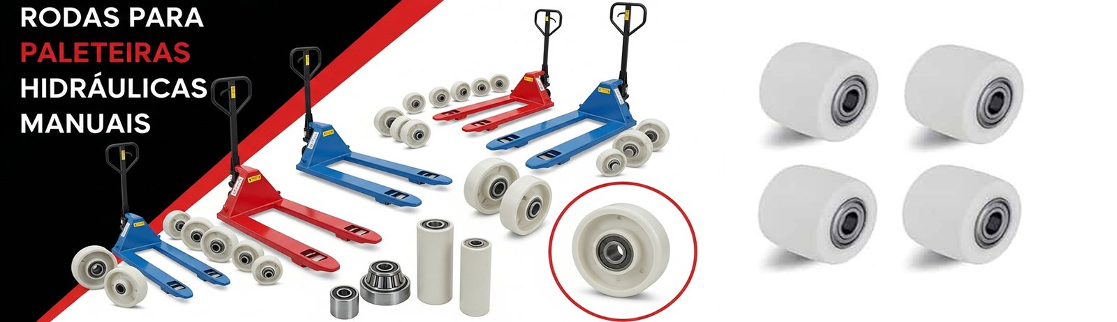 roda direcional paleteira paletrans tm2220